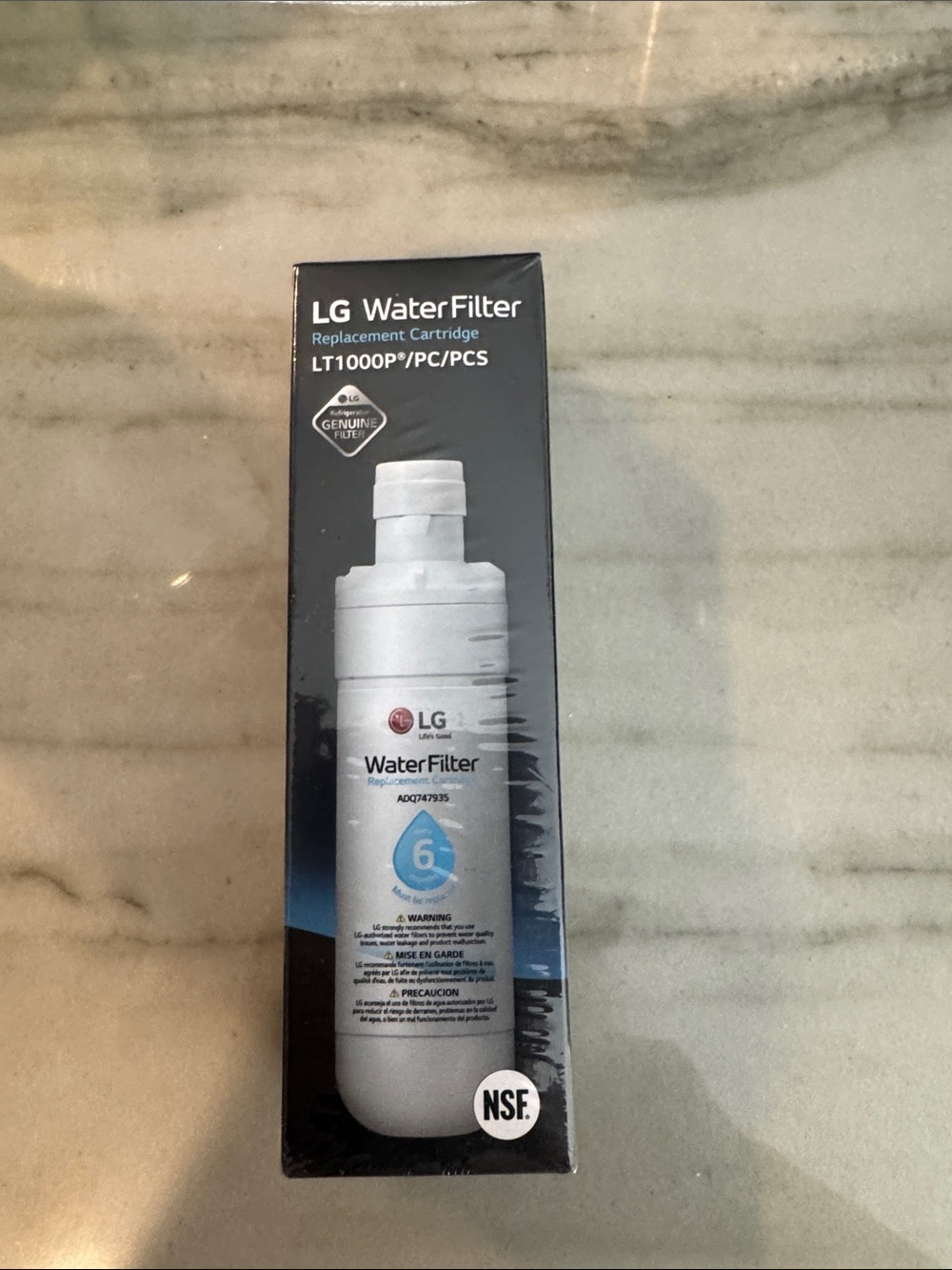 LG Water Filter Cartridge LT1000P/PC/PCS replacement cartridge for LG fridge